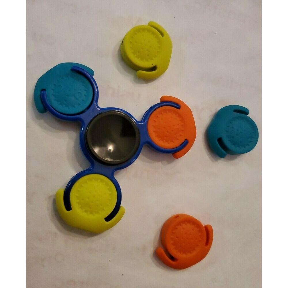 Hand Fidget Spinner Eraser Multi Color Toy Stress Focus New Set Of 3 Spinners